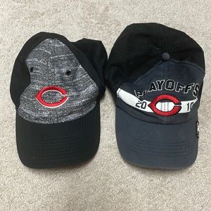 Lot of 2 Cincinnati Reda adjustable womens caps